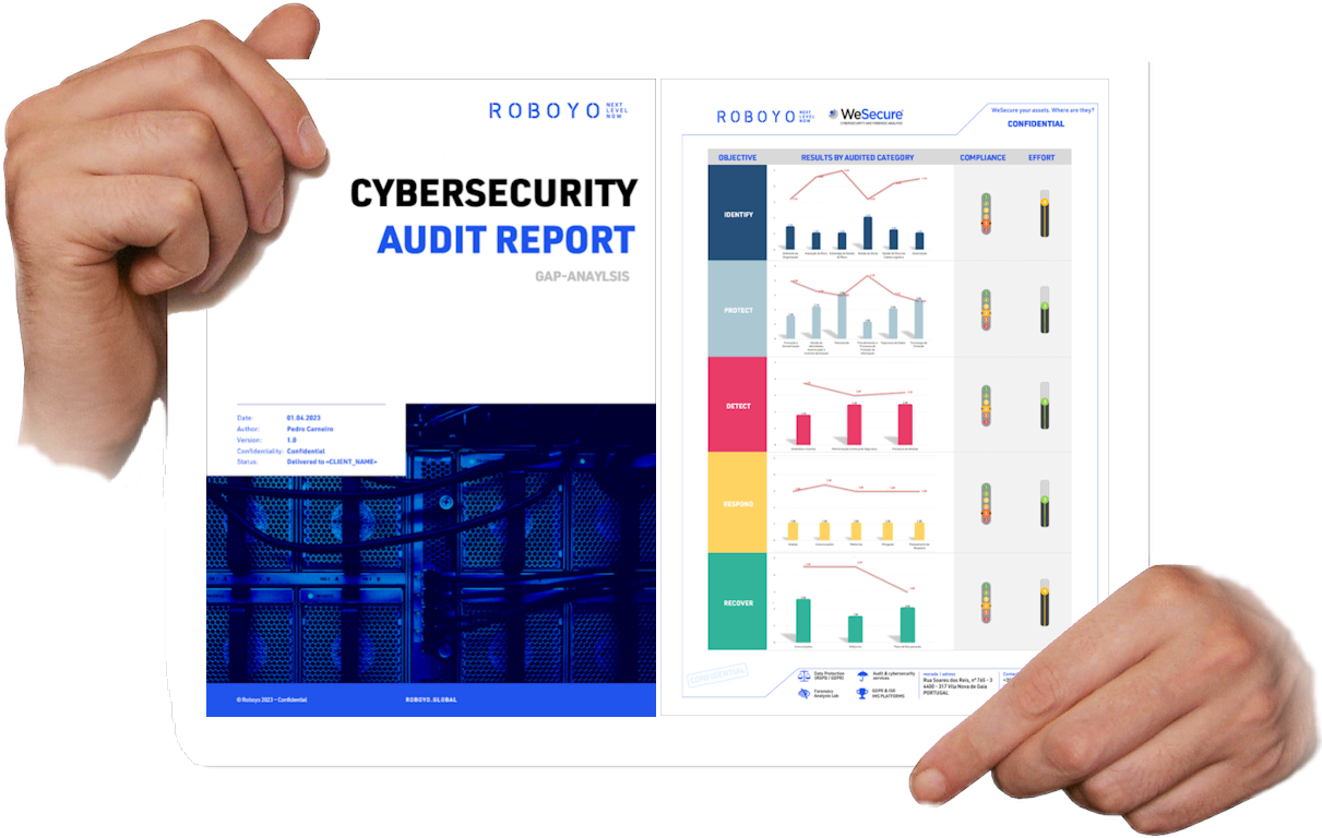Relatório de auditoria e de conformidade em cibersegurança
